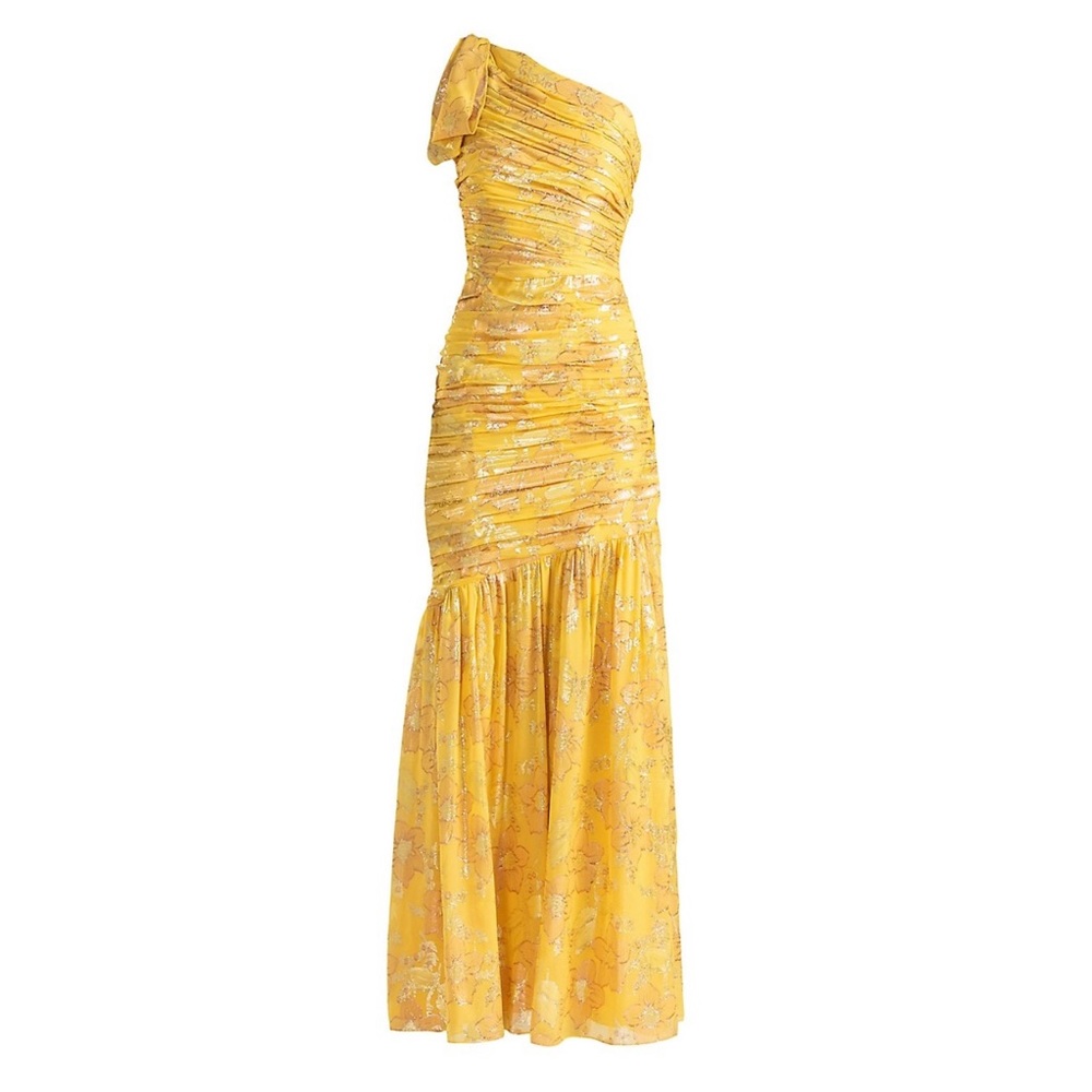 Shoshanna Sia Silk Metallic Gown